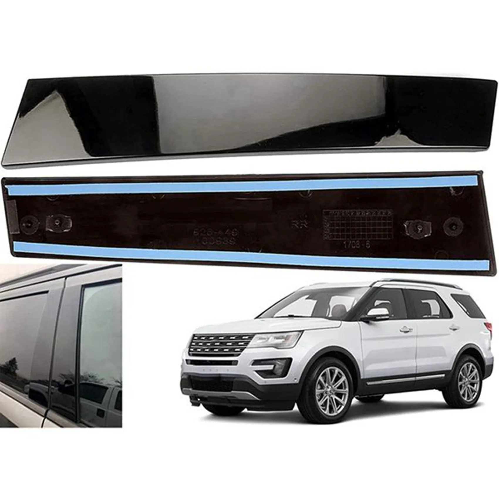 

ABHY-2PCS B Pillar Trim Door Molding Side Front Windshield Outer Door Molding For Ford Explorer 2011-2016 926-449 926-448