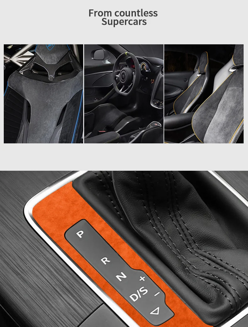 Für Audi Sport 8V A3 S3 (2014-2019) Hergestellt aus Alcantara Gear Shifter Panel Trim Aufkleber Auto Performance Interior Tuning Zubehör – Detail 3