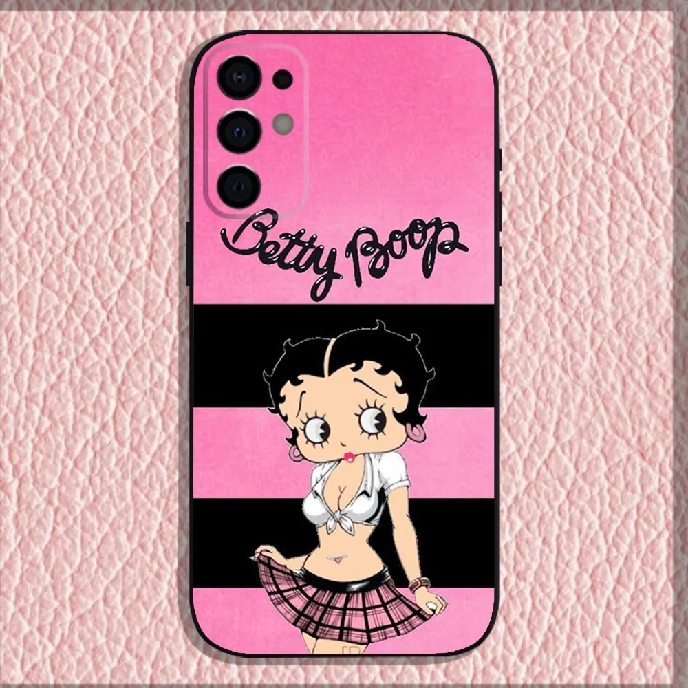 Cartoon-B-BettyS-S Phone Case For Samsung S24,S21,S22,S23,S30,Ultra,S20,Plus,Fe,Lite,Note,10,9,5G Black Soft Shell