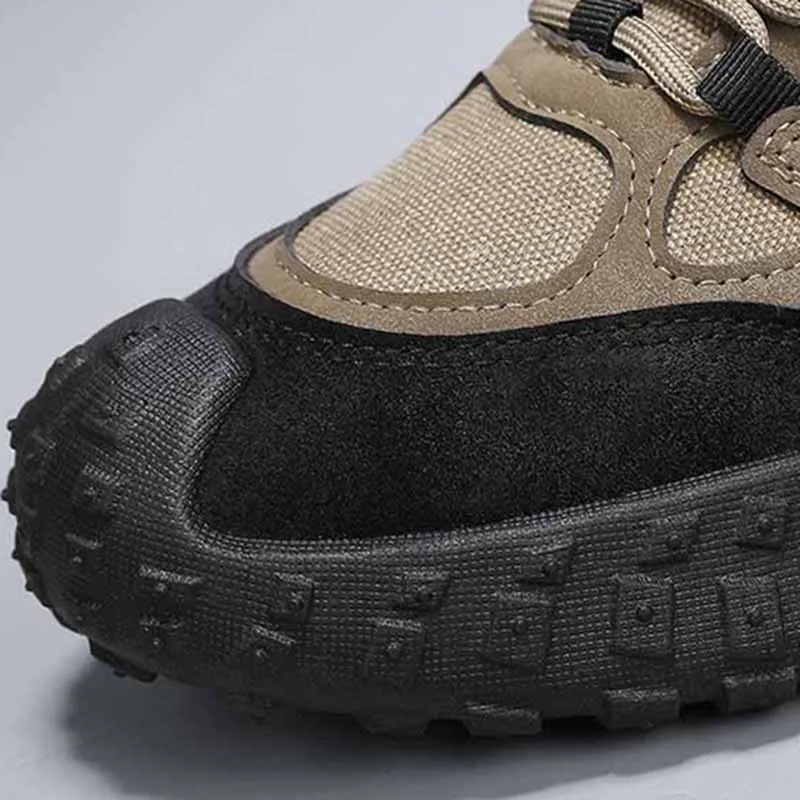 Oulylan Tooling Scarpe da uomo Suola spessa Scarpe da trekking all'aperto da uomo Scarpe sportive casual di grandi dimensioni 39-44 Antiscivolo Resistente all'usura