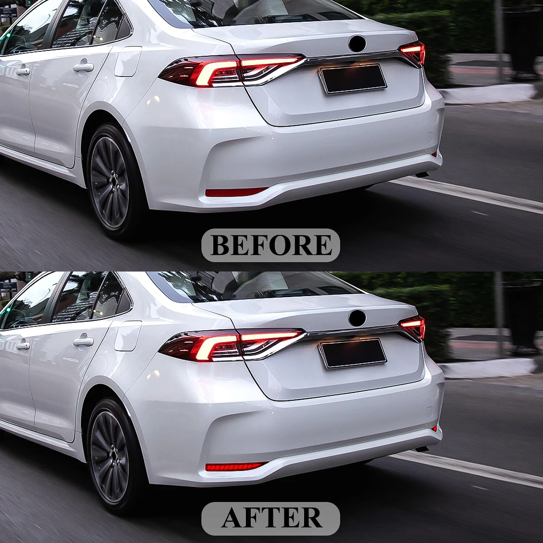 For Toyota Corolla Altis 2019 2020 2021 2022 LED Rear Bumper Reflector Lights Warn Brake Dynamic Turn Signal Car Accessories 12V view 6