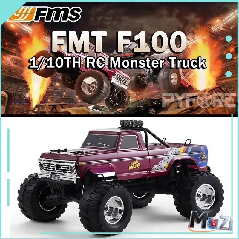 FMS 1:10 Fmt F100 عالية السرعة شاحنة كبيرة الإطارات Rc التحكم عن بعد نموذج سيارة الدفع الرباعي عالية السرعة على الطرق الوعرة اللعب RTR