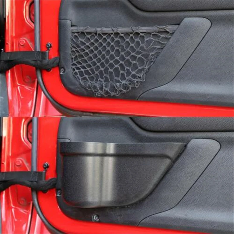 2Pcs For Jeep Wrangler JK JKU 2/4Door 2011 2012 2013 2014 2015 2016 2017 2018 Front Door Storage Box Organizer  - Image 4