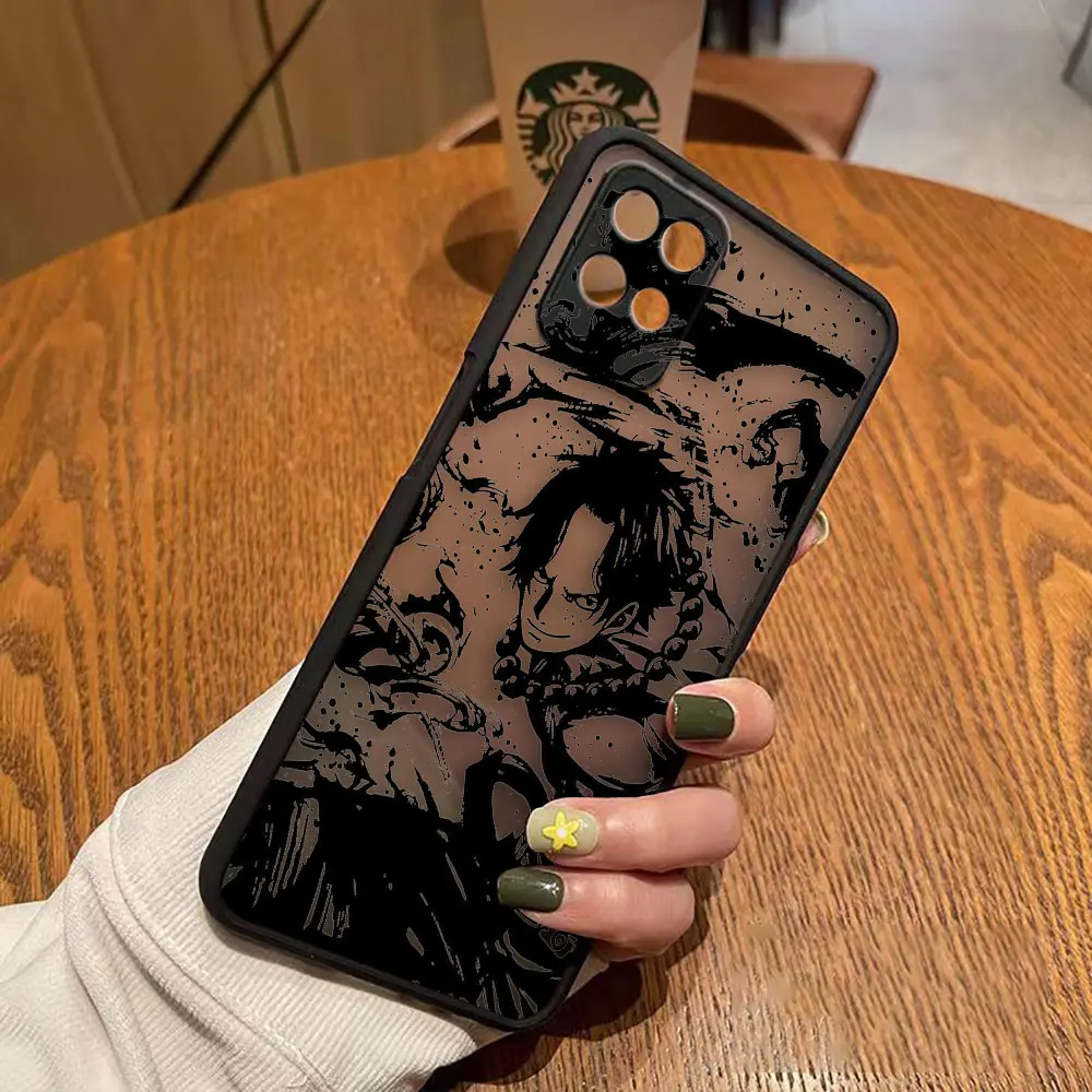 Matte Case for OPPO Realme C15 C20 C21 C30 C31 C33 C35 C55 V11 V15 V25 XT MASTER NARZO 50I 4G 5G Case Anime Black O-one P-Piece