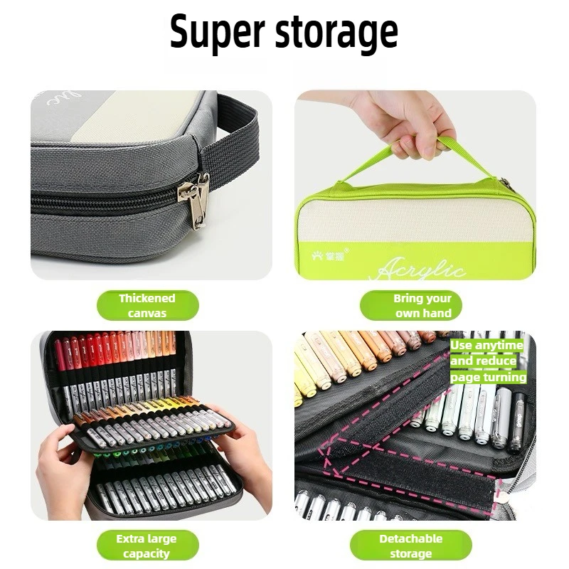 GRASP 120/1 Kolorowe Markery Akrylowe Pędzelkowe do Tkanin Malowania Kamieni Pióra do Kamienia Ceramiki Płótna DIY Artykuły Papiernicze Materiały Plastyczne — zdjęcie produktu 3