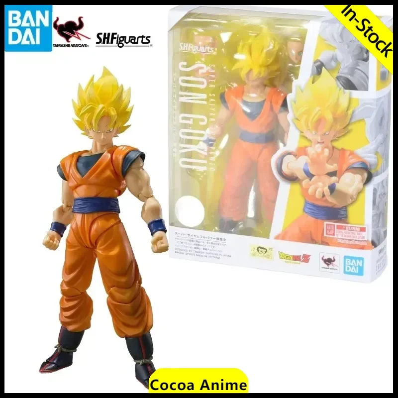 In Stock Original Genuine Bandai S.H.Figuarts Dragon Ball Z Super Saiyan Full Power Goku Action Figure Collectible Toys Gifts