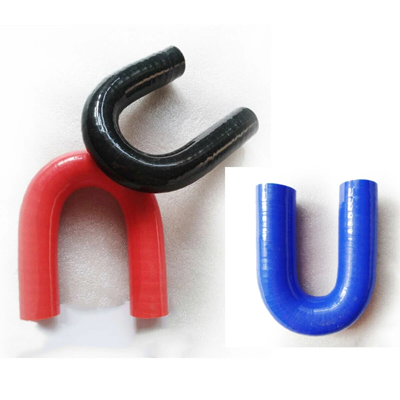 180-Grad-Winkel-ID 12 mm, 15 mm, 19 mm, 22 mm, 25 mm, 32 mm, 35 mm, 38 mm, 42 mm, 51 mm, 54 mm, allgemeiner Silikon-Kühlmittel-Ladeluftkühler-Rohrschlauch – Detail 4