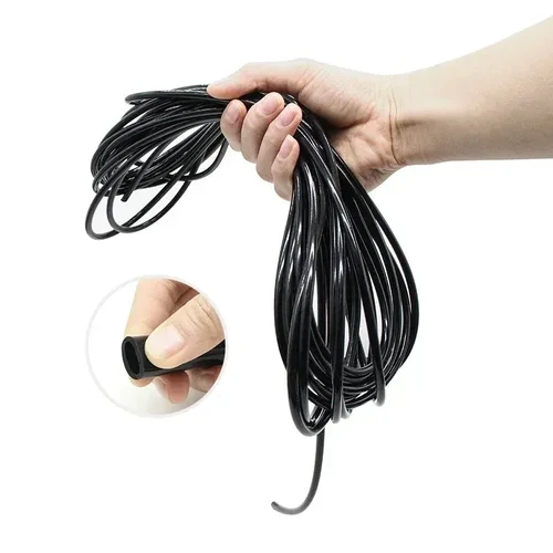 Imagen 2 del producto Tubo de silicona de 1/3/5/10M, manguera de goma de calidad alimentaria, tubos de riego de aire flexibles negros para acuario, conector de agua, mangueras de jardín