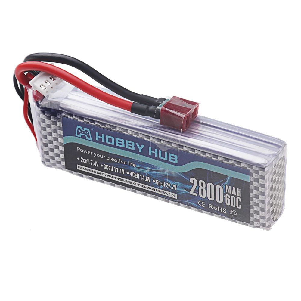 3S 2800mAh Lipo Battery 11.1V 60C with T/XT60 Plug for RC Car Truck UAV Quadcopter Airplane FPV RC Hobby Models Parts