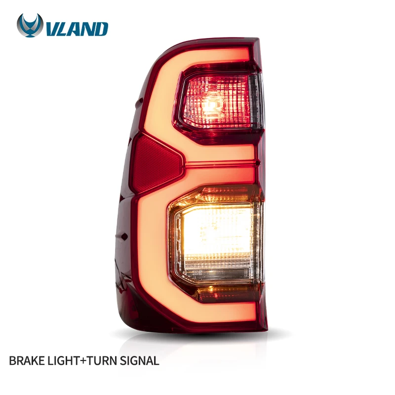 VLAND fábrica nuevo estilo conjunto de luces traseras LED completas 2015-2020 con luces traseras de señal de giro para lámpara trasera Toyota HILUX