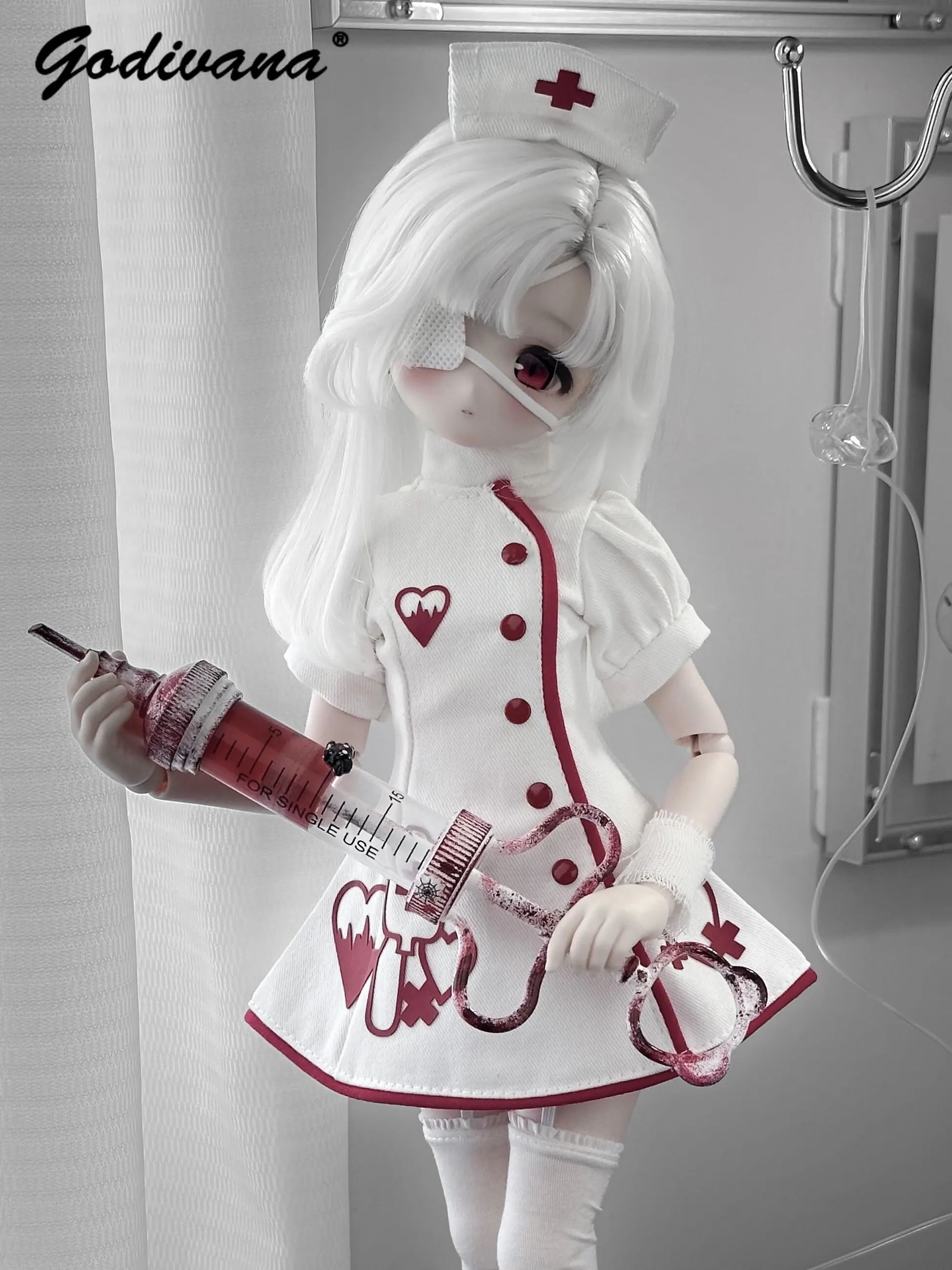 nurse-style-bjd-doll-outfit-cute-heart-print-nurse-short-dress-with-nurse-cap-prescription-doll-clothes-for-1-6-special-4-bjd
