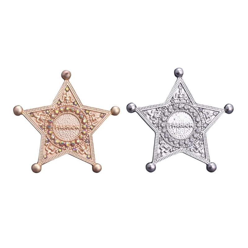 SZL Rhinestones Star Brooch Pin Five Pointed Star Brooch Lapel Pin Metal Brooch Pin