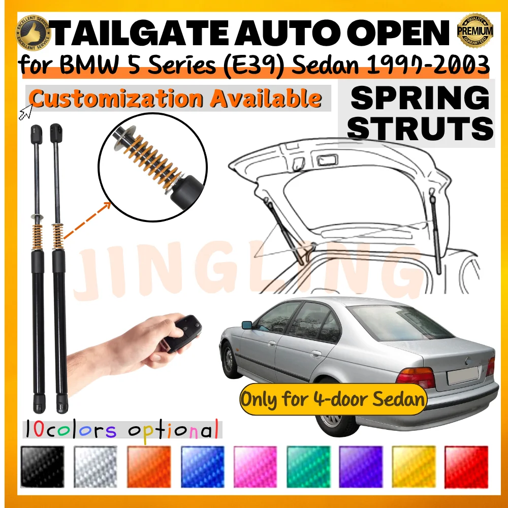

Qty(2) Trunk Struts with Spring for BMW 5 Series (E39) Sedan 1997-2003 Rear Tailgate Boot Lift Supports Shock Absorbers Dampers