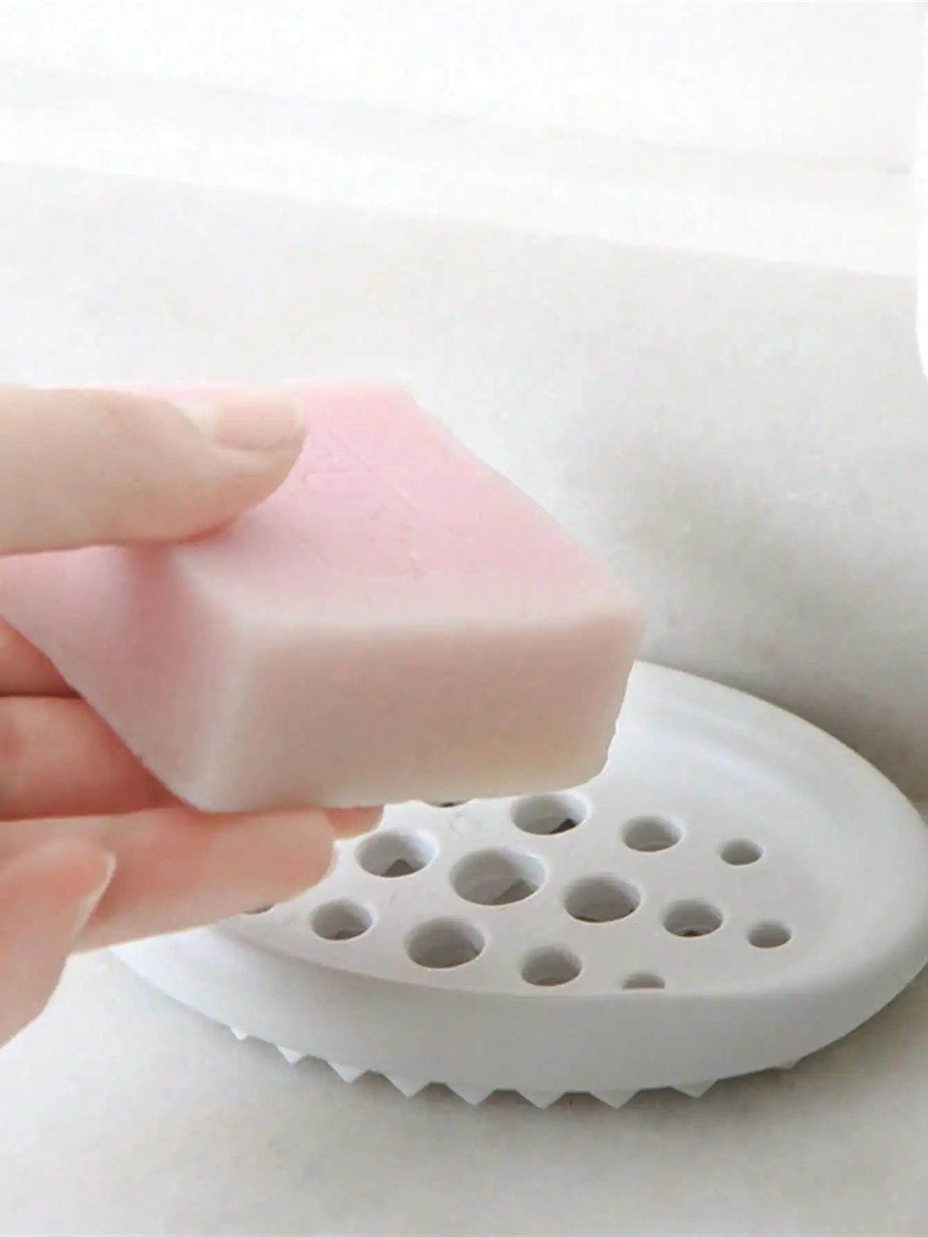 3pcs Silicone Soap Dish Perfect For Bathroom Countertops, Sinks, And Countertops, Durable And Space-Saving Bathroom Accessories