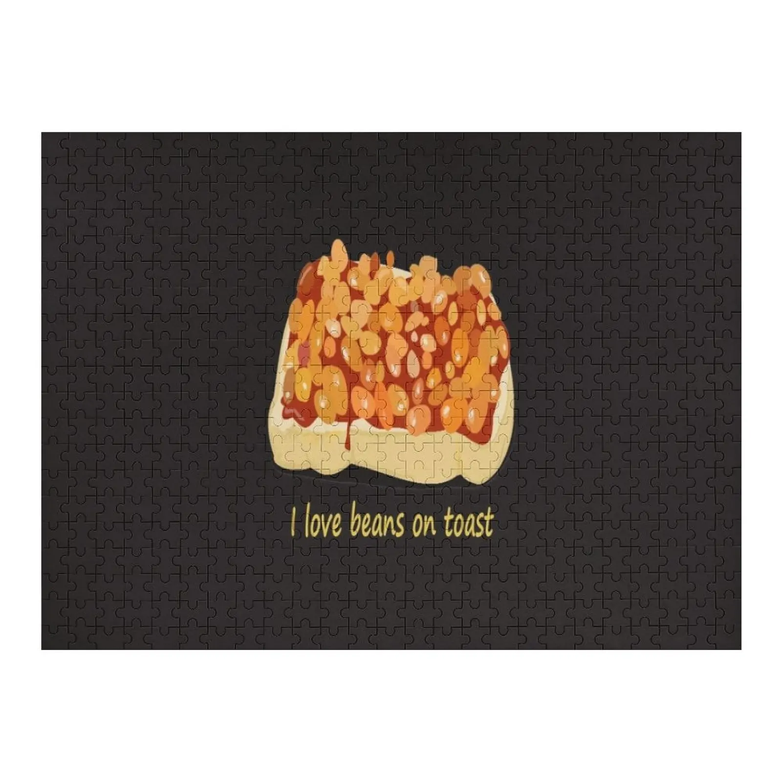 

I Love Beans and Toast Jigsaw Puzzle Jigsaw For Kids Personalized Baby Object Puzzle