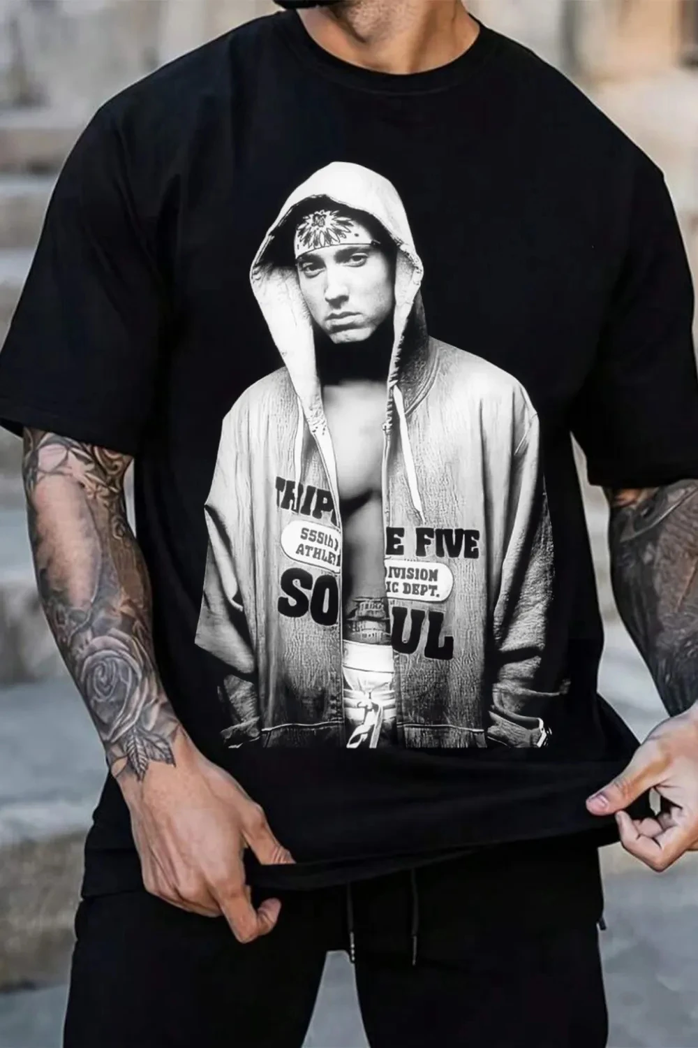 New Limited 2026 Rapper EMINEM Printed Cotton T-shirt Men's Summer Casual Top Short Sleeve Classic Male Women Tee Unisex