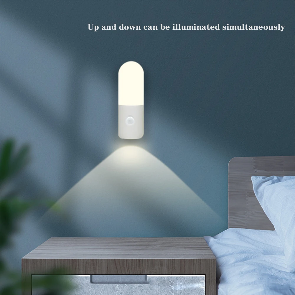 Luce notturna a LED lampada con sensore di movimento luci notturne per bambini decorazione camera da letto 2W luce di lettura magnetica per la cucina della camera da letto