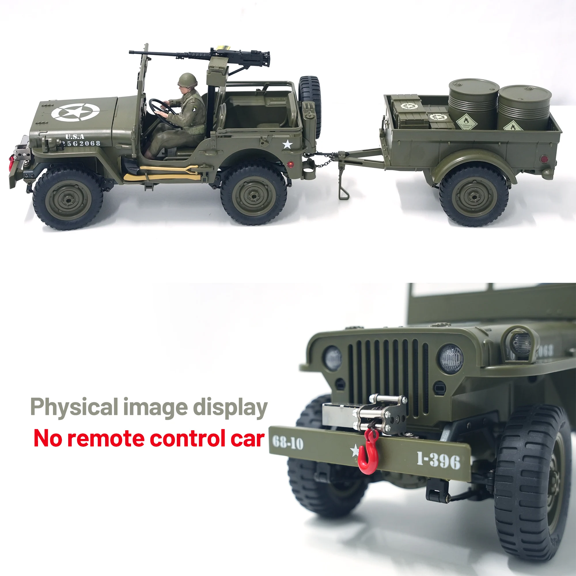 JJRC C8815 Peças de atualização Pintura soldados/reboque/metralhadora/tambor de óleo/caixa de munição/vazio/tela para carro RC C8815