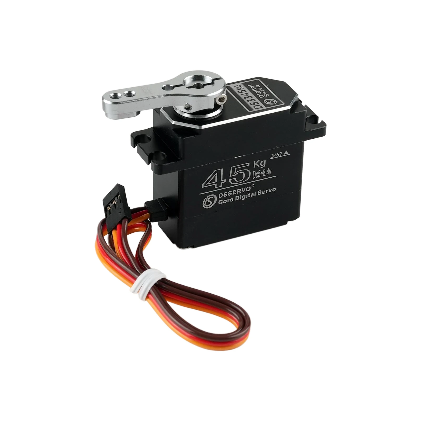 DS3345 45kg High Torque Digital Servo Iron Core Motor Metal Gear IP67 Waterproof RC Steering Servo for 1/8 1/10 RC Car Robot