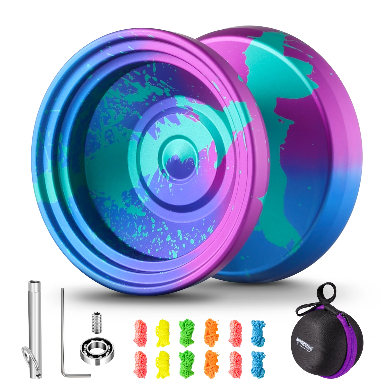 MAGICYOYO Professional Responsive Yoyo V8, Dual Purpose Yoyo for Kids Beginners, Replacement Uresponsive Yoyo Bearing