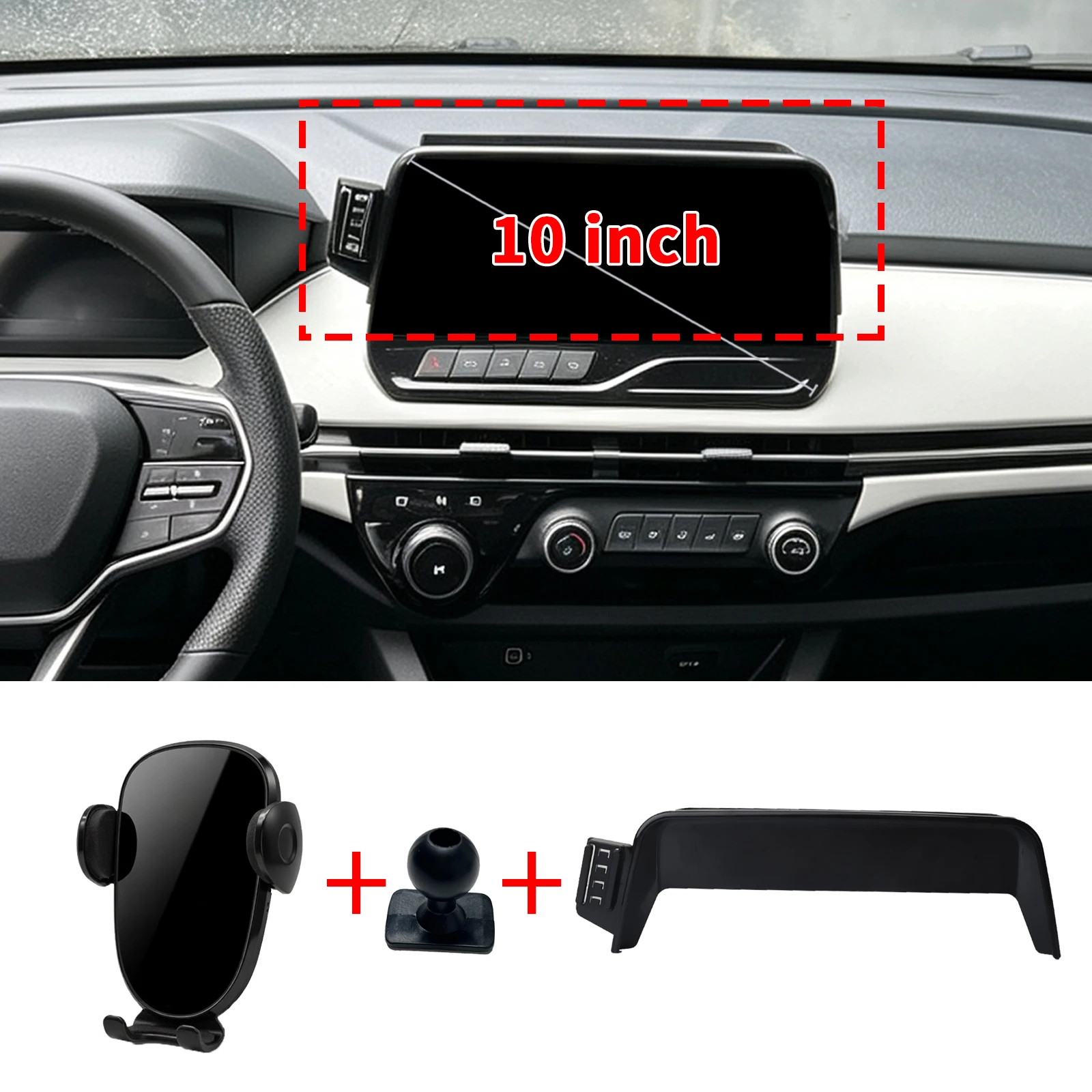 for Bestune NAT 2023 2024 2025 2026 10inch LHD Dashboard Phone Mount Car Bracket Simple Setup