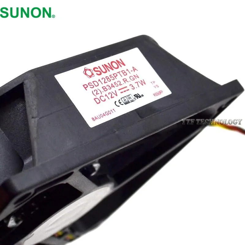 

PSD1285PTB1-A (2).B3452.R.GN DC 12V 3.7W 3-wire 3-pin connector 80mm 85x85X25mm Server Square cooling fan for SUNON