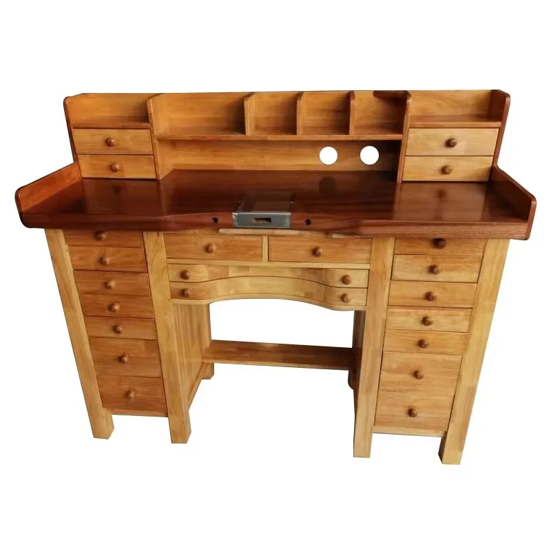 Goldsmith Jewellery Making Working Hard Wooden Tables Solid Wood Jewellers Workbench