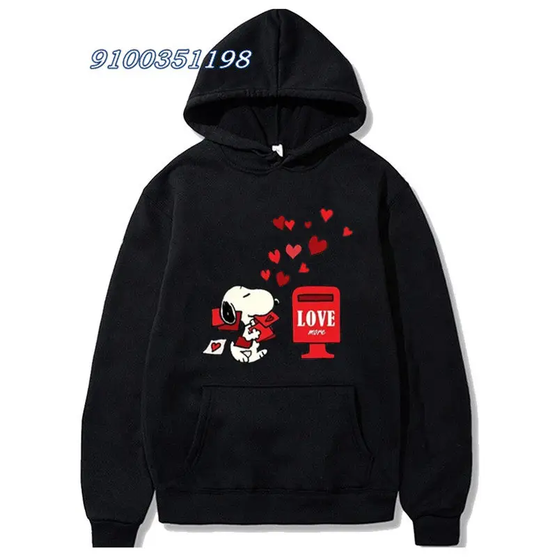 Women Funny Cartoon Snoopy Hoodies Harajuku Ullzang Graphic Sweatshirt Vintage Pullover Y2k Hoody Female Fashion Clothes