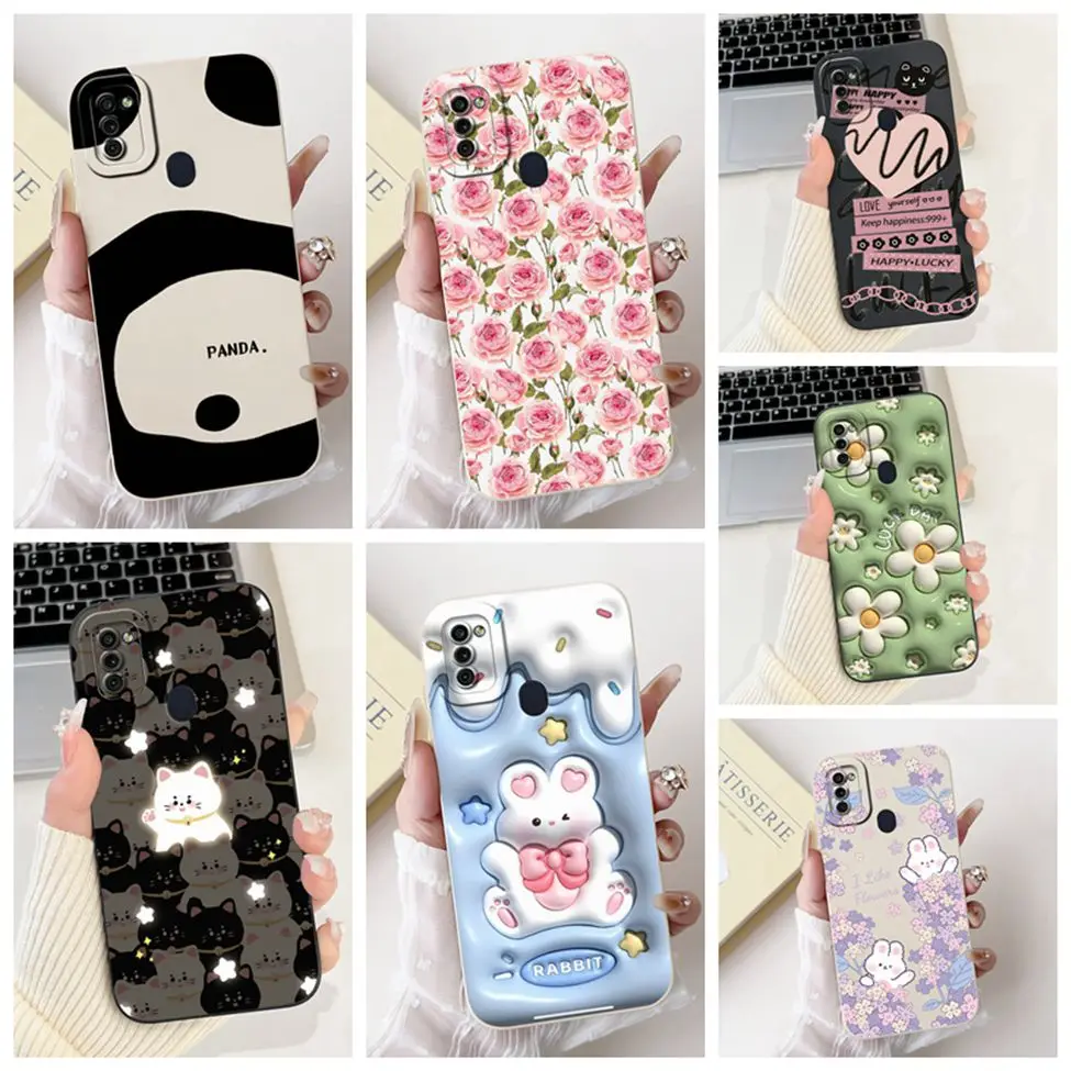 

Для Samsung A11 A15 A31 противоударный силиконовый модный милый мультяшный забавный чехол для телефона Samsung Galaxy A15 задняя крышка бампер