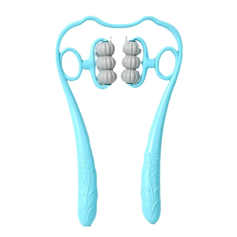 6- مشبك تدليك يدوي متعدد الوظائف للكتف والرقبة جهاز عجن قطني بعجلتين للاستخدام المنزلي