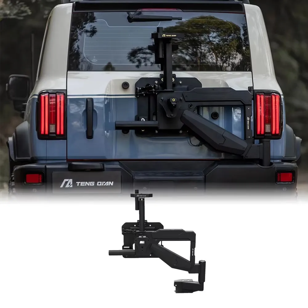 Exterior Accessories Steel Spare Wheel Tire Mounting Holder Bracket Spare Tire Carrier Spare Tire Rack For GWM Tank 300 21-23