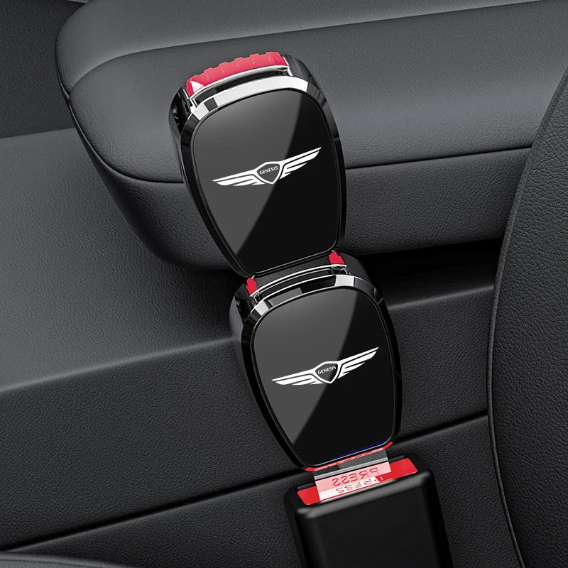 Clipe de cinto de segurança interior do carro extensores de metal acessórios do carro para genesis g80 gv70 gv80 gv60 g70 essentia neolun g90 gv90 x