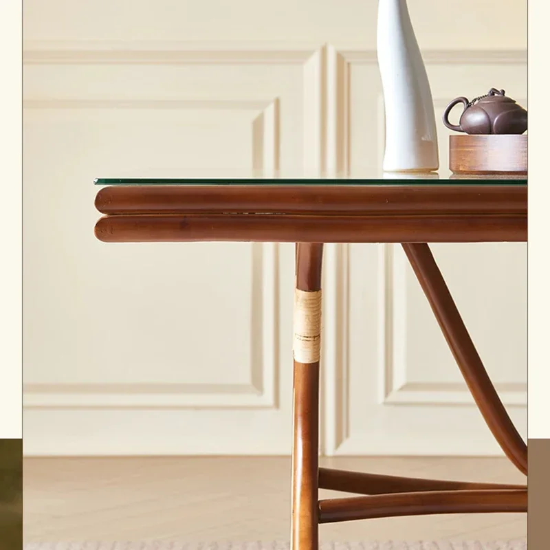 Modern Living Room Dining Tables Kitchen Wooden Meeting Office Dining Tables Minimalist Design Home Furniture Mesa Comedor LLDT image 4