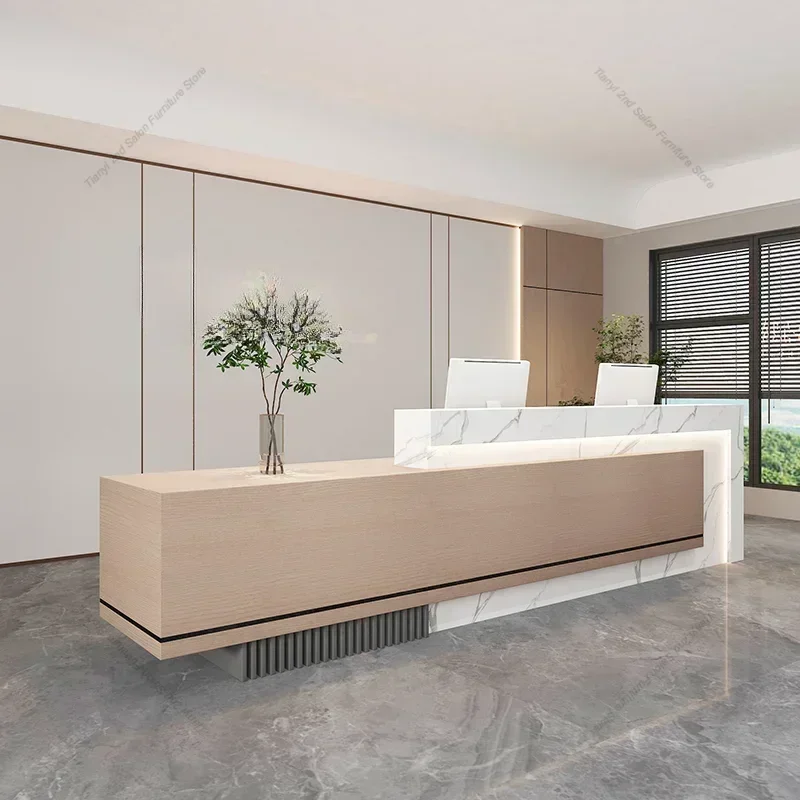 

Nordic High-end Reception Desks Simplicity Designer Clothing Store Reception Desks Beauty Salon Office Furniture Receptie FYRD