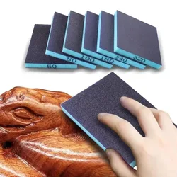 6pcs Grit Sanding Sponge Washable and Reusable Wet Dry Sanding Blocks for Metal Wood Polishing Abrasive Tool