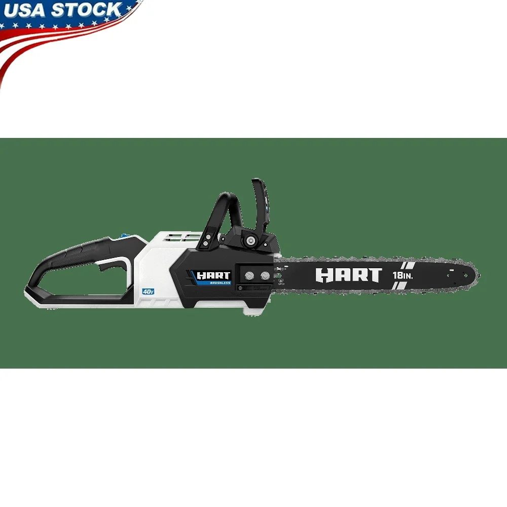 

40V 18 Inch Brushless Chainsaw Fast Cutting Automatic Oiler Chain Brake Tool-less Tensioning Safety Features Battery Charger