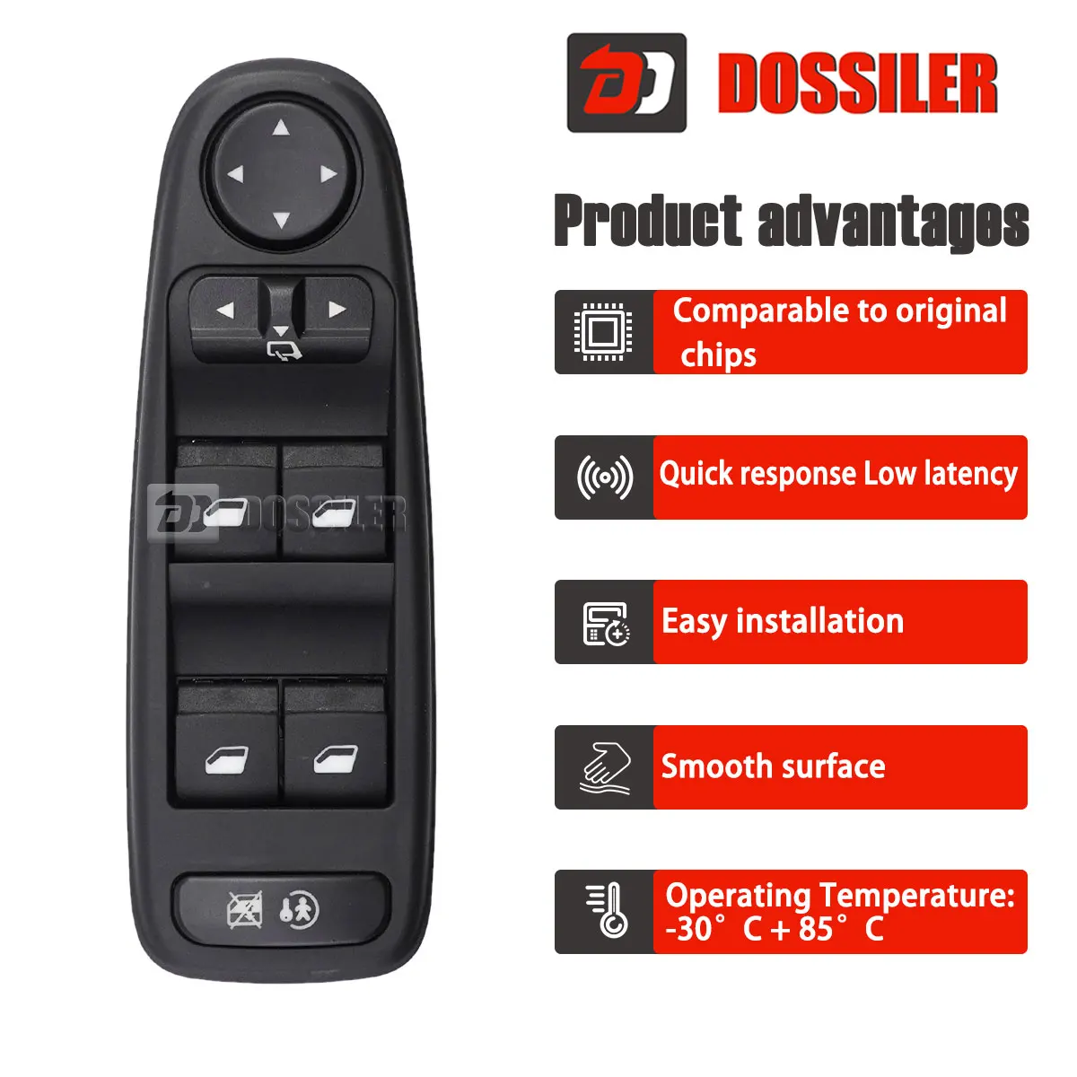 6554.YH Dossiler Electric Power Window Switch Window Lift Control Button Fits For CITROEN C4 Grand Picasso Picasso 2004-2014