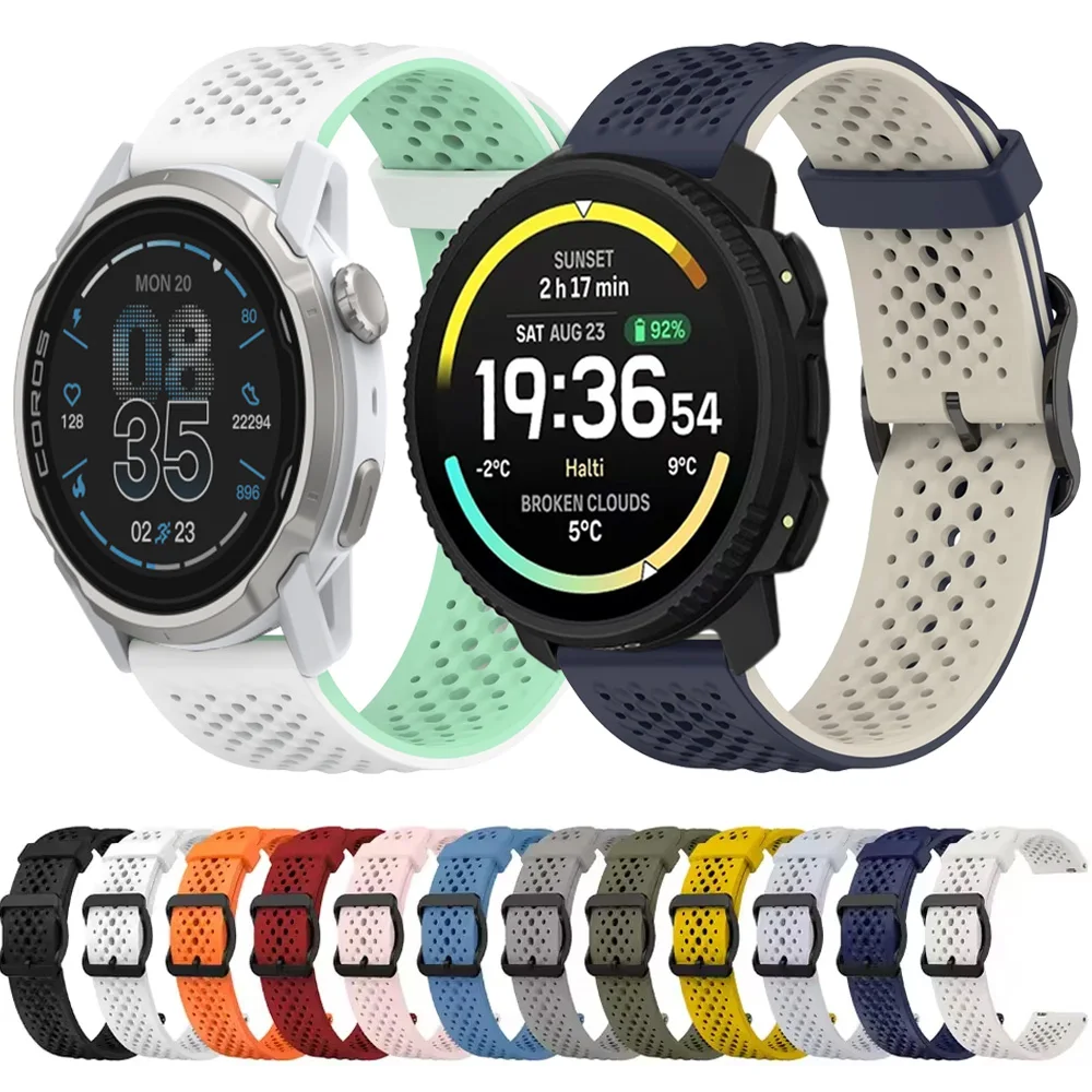 20mm 22mm Silikonarmband für COROS PACE 4/Pro APEX 4 42mm APEX 2/2 Pro Sportuhr Suunto Vertical 2-1 Race 2-1-S Laufarmband