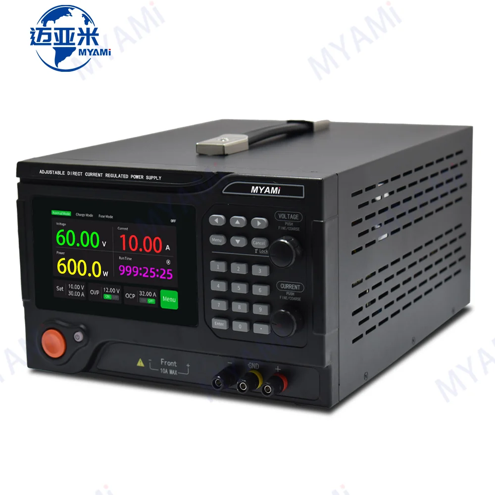 Programmable adjustable 60V 10A switch stabilized battery charging laboratory power supply