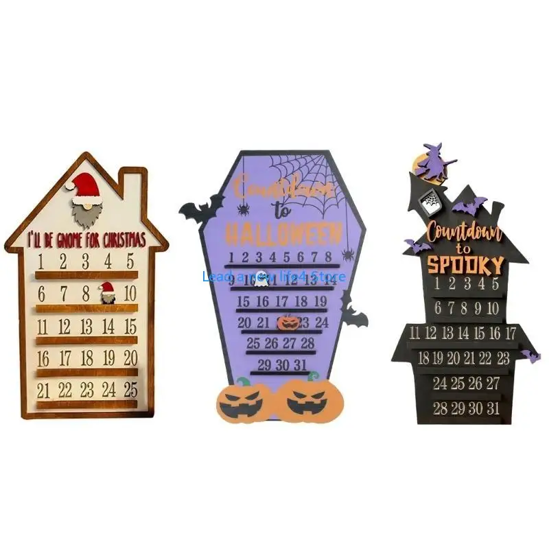Y55E Countdown to Christmas Coffin Advent Calendar 25/31 Día Halloween Countdown
