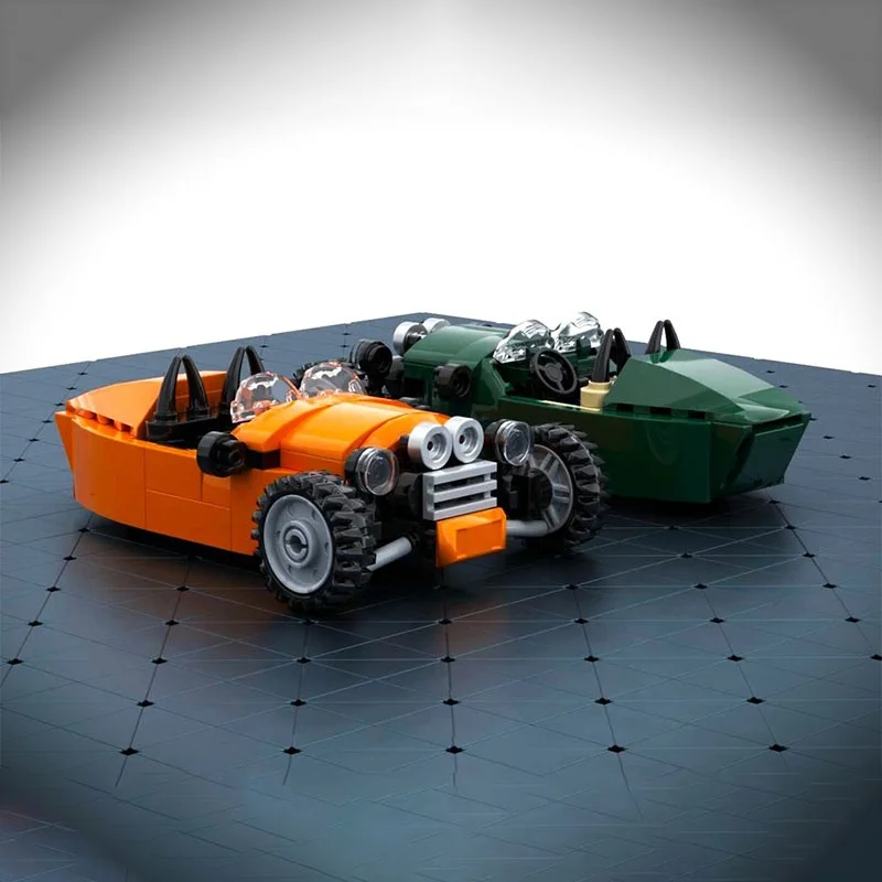 130 pièces MOC Morgan Super 3 Champions de la ville modèle de voiture jouets de construction blocs Architecture bricolage créatif cadeaux de noël idée éducative