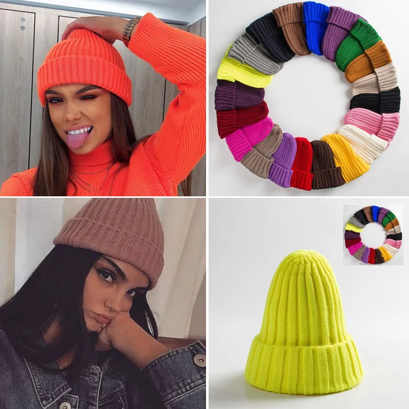 21 cores Outono Inverno Chapéu de Crochê Bebê Meninas Meninos Cap Crianças Beanie Infantil Chapéu Pai-Filho Chapéu Feito Malha Gorro de Lã Das