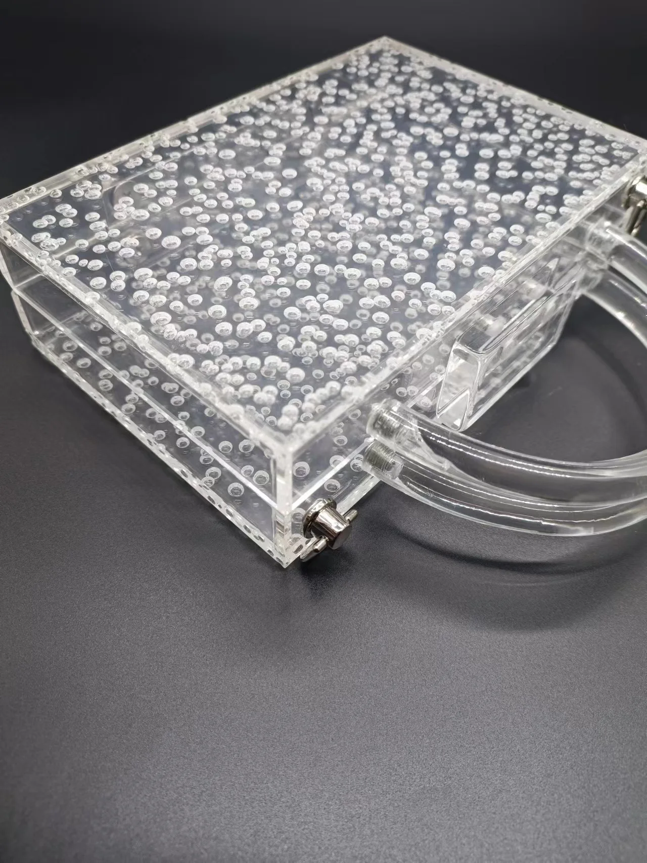 Bubble Transparent Bag Women's Fashion Trend Portable Acrylic Simple Dinner Bag Clutch Women Bolsos De Lujo Mujer Marcas Famosas