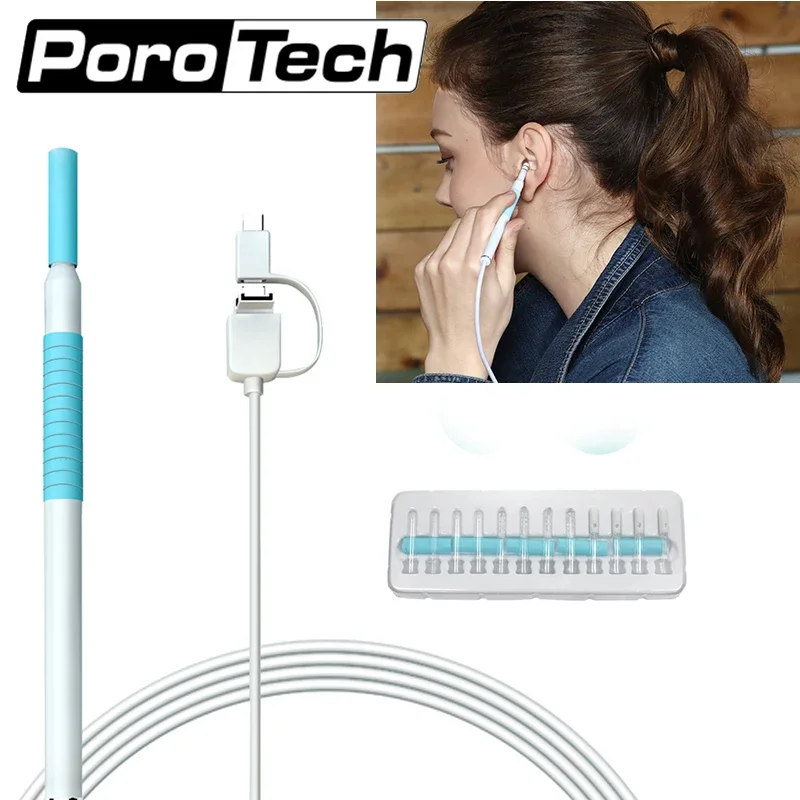 

I98 Otoscope Endoscope camera Ear Cleaner Tool Ear-Wax check view real-time at phone for Android PC type-c ( don't support IOS)