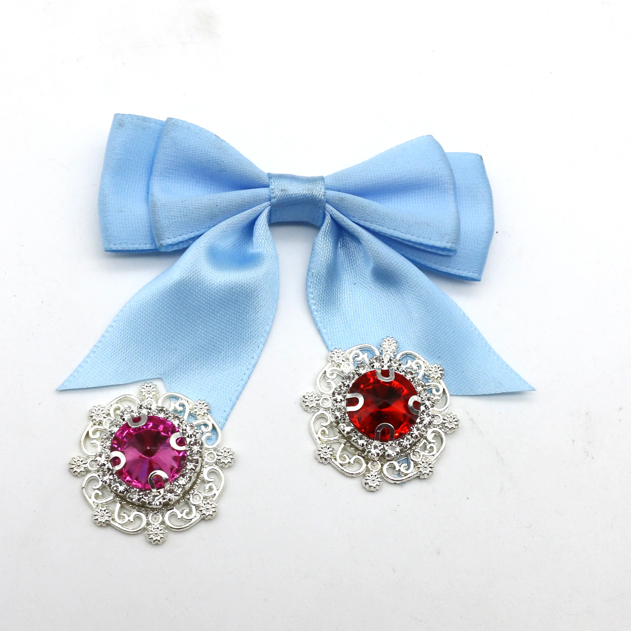 Multicolor Crystal Rhinestone Flower Connector Charms 2.7cm, 5Pcs/Pack Double Loops Links for Jewelry Craft Decoration