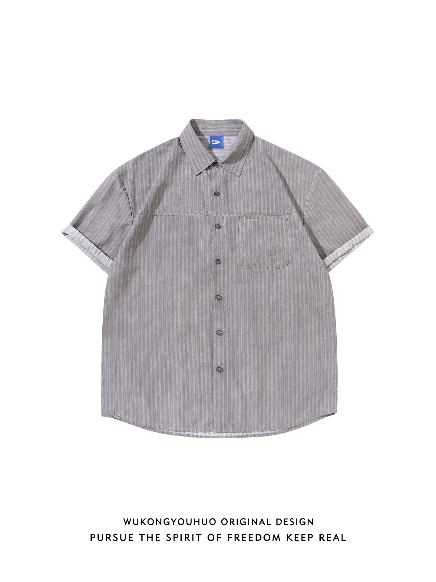 

Summer Casual Loose Men's ort Sve irt Vintage Japanese Sle f Sve Cheered Pattern Youth Faion Breathable Sk...