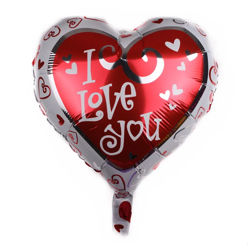 Wholesale 18''love globos love balloon wedding party ballon Valentine's Day heart helium foil balloon Spanish love kiss baloes