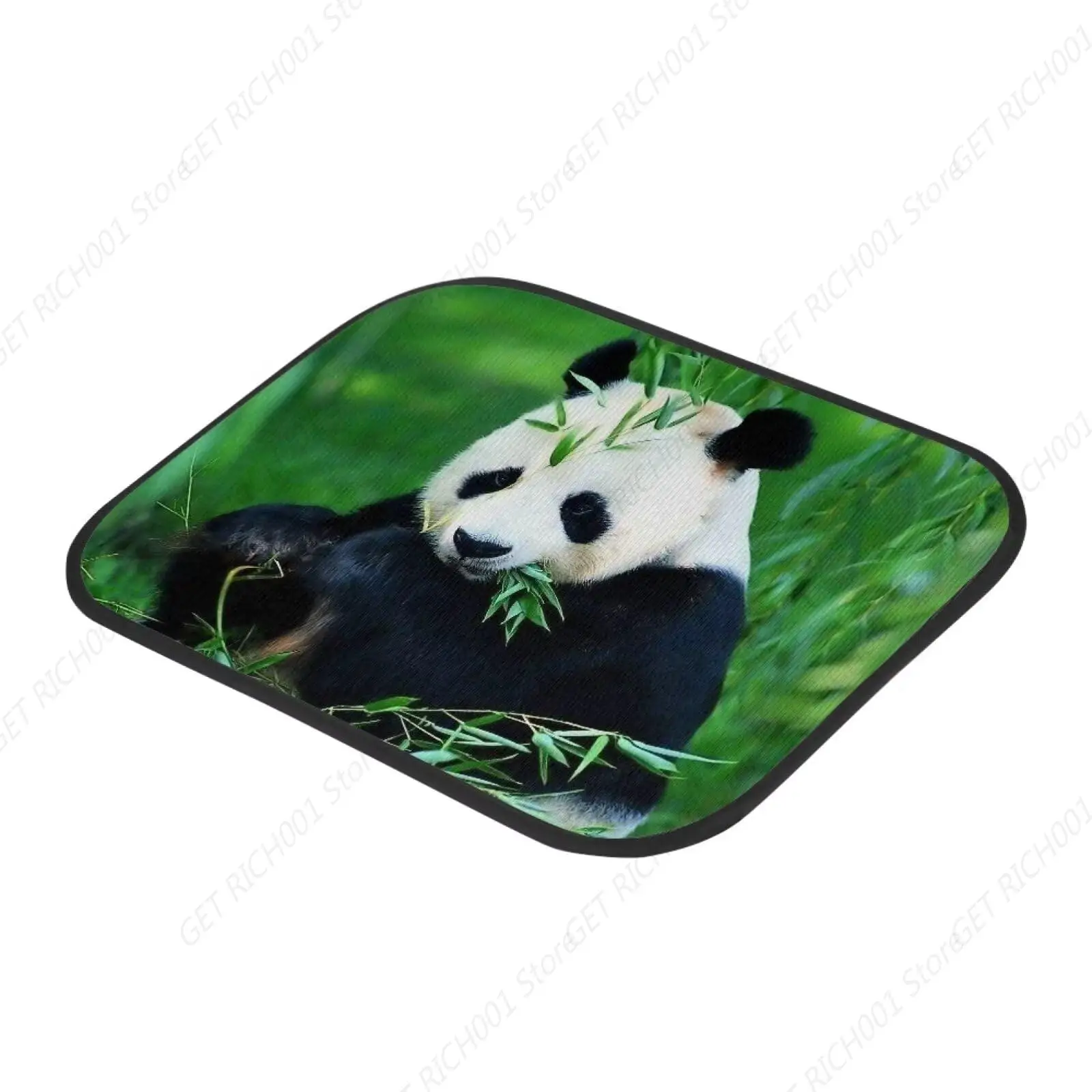 Alfombrillas Bambú Panda Para Coche، Alfombra Antislizante، Juego Completo 4 Piezas، Ajuste Universal Para Camions، SUV Y Fur