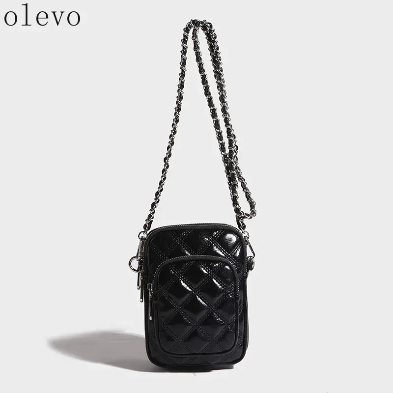 

Модная женская сумка через плечо из искусственной кожи в форме ромба с вертикальной надписью и цепочкой для телефона для ежедневного использования