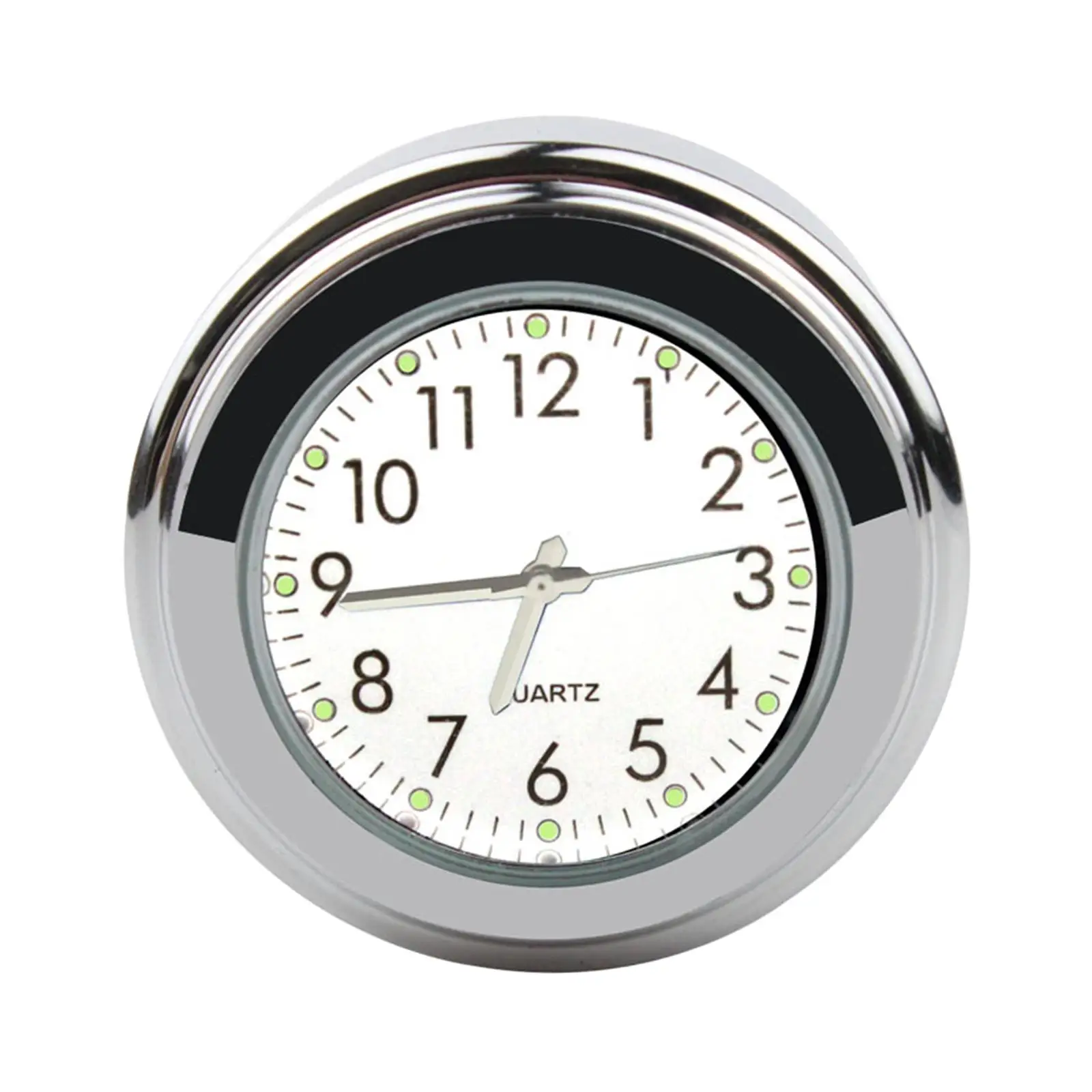 Aluminum Alloy Handlebar Clock Dustproof Time Meter Modification Parts for Motorcycle Cruiser Helicopter Yacht Buggy